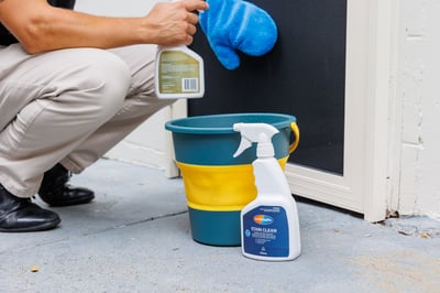 Crimsafe Cleaning Products Person